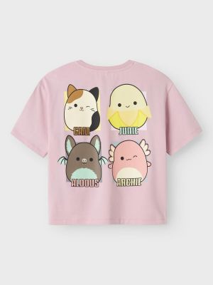 Name It lasten t-paita, NKFMOMI SQUISH SS RLX TOP Vaaleanpunainen
