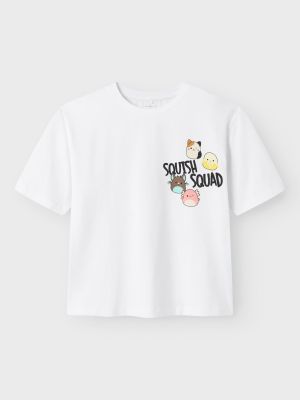 Name It lasten t-paita, NKFMOMI SQUISH SS RLX TOP Valkoinen