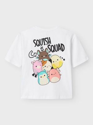 Name It lasten t-paita, NKFMOMI SQUISH SS RLX TOP Valkoinen