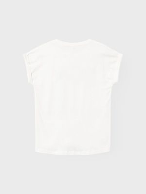 Name It lasten t-paita, NKFORITA CAPSL TOP Valkoinen