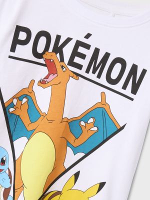 Name It lasten t-paita, NKMAST POKEMON LS NREG TOP BOX Valkoinen