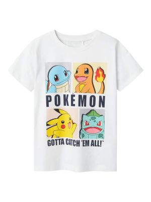 Name It lasten t-paita, NKMDAZZ POKEMON SS TOP Valkoinen