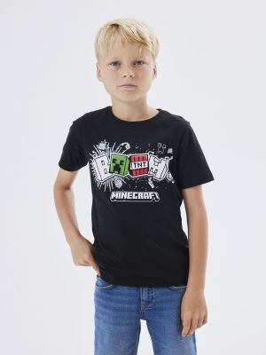 Name It Lasten T-Paita, NKMDINKO MINECRAFT SS TOP Musta