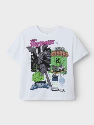 Name It lasten t-paita, NKMJAHI MINECRAFT SS TOP  Valkoinen