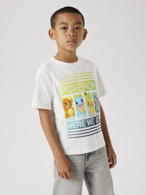 Name It lasten t-paita, NKMMABR POKEMON REG SS TOP Valkoinen