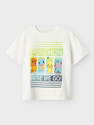 Name It lasten t-paita, NKMMABR POKEMON REG SS TOP Valkoinen