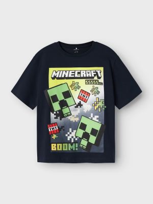 Name It lasten t-paita, NKMMUS MINECRAFT REG SS TOPN Tummansininen