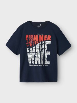 Name It lasten t-paita, NKMVAGNO SS LOOSE TOP Tummansininen