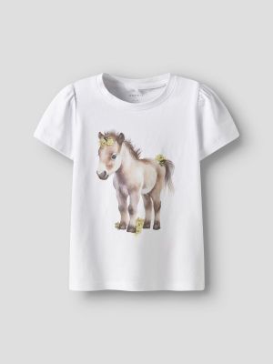 Name It lasten t-paita, NMFHANI SS TOP Valkoinen