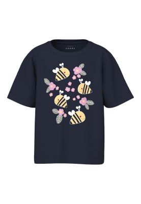 Name It lasten t-paita, NMFVEEN SS REG TOP Tummansininen