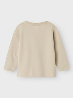 Name It lasten t-paita, NMMHAKO NREG LS TOP Vaalea Beige
