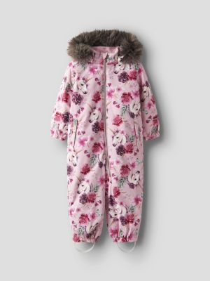 Name It Lasten Toppahaalari, NMFSNOW10 SUIT NOOS Pinkki Kuosi