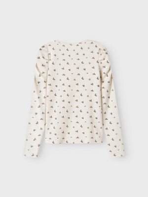 Name It Lasten Toppi, NMFOLINNE LS SLIM TOP Beige Kuosi