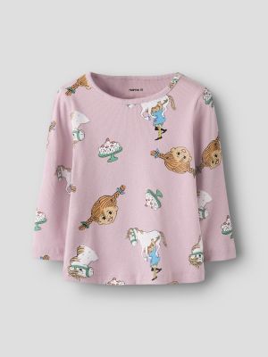 Name It lasten toppi, NMFSOCA PIPPI LS TOP Vaaleanpunainen