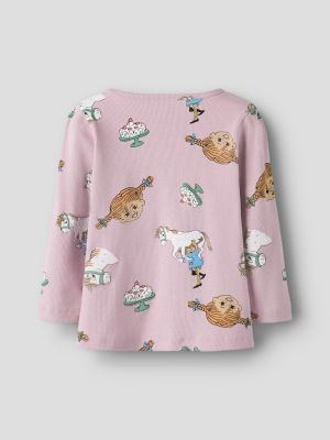 Name It lasten toppi, NMFSOCA PIPPI LS TOP Vaaleanpunainen