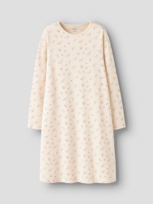 Name It lasten yöpaita, NKFNIGHTGOWN FLOWER NOOS Beige