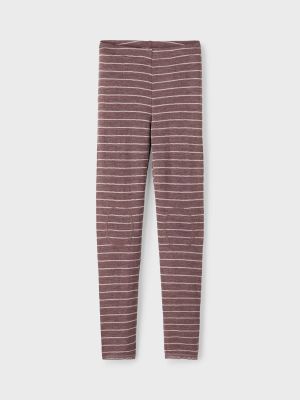 Name It leggingsit, NKFWANG WOOL NEEDLE LEGGING Raidallinen Punainen