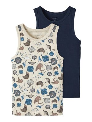 Name It Poikien Hihaton 2-Pack, NMMTANK TOP 2P RAYS NOOS Tummansininen