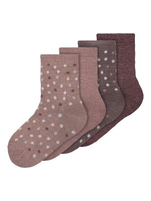Name It sukat, NMFWAK WOOL 4 PACK Vaaleanpunainen Kuosi