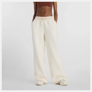 New Balance naisten fleecehousut, High Pile Fleece Pant Luonnonvalkoinen