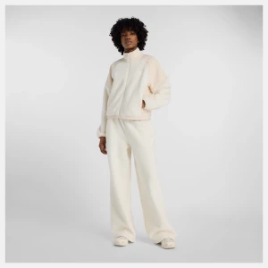 New Balance naisten fleecehousut, High Pile Fleece Pant Luonnonvalkoinen