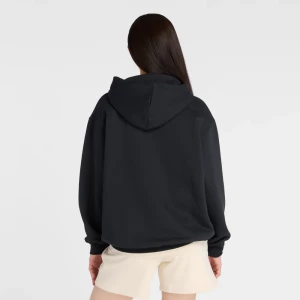 New Balance naisten huppari, Linear Heritage Fleece Long Hoodie Musta