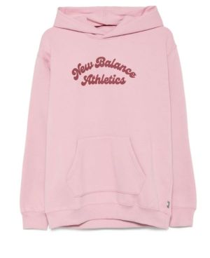 New Balance naisten huppari, Linear Heritage Fleece Long Hoodie Vaaleanpunainen