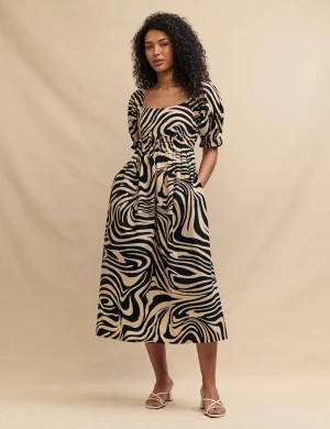 Nobody´s Child naisten mekko, GINGER MIDI DRESS PLAIN Musta Kuosi