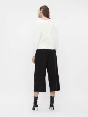 Object Naisten Culotteshousut OBJCECILIE NEW MW CULOTTE Musta