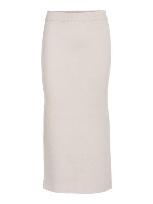 Object naisten hame, OBJREYNARD HW KNIT SKIRT  Silver Gray