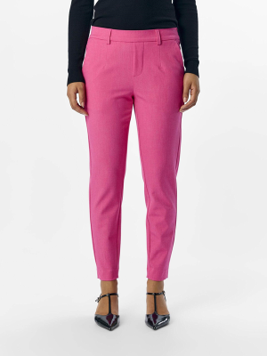 Object Naisten Housut, Objlisa Slim Pant NOOS Raspberry Sorbet