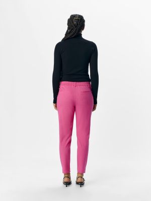 Object Naisten Housut, Objlisa Slim Pant NOOS Raspberry Sorbet