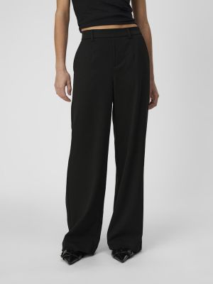 Object Naisten Housut OBJLISA WIDE PANT NOOS Black