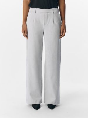Object Naisten Housut OBJLISA WIDE PANT NOOS Light Grey Melange