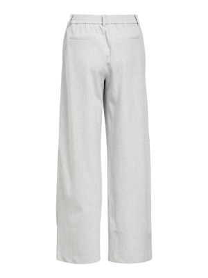 Object Naisten Housut OBJLISA WIDE PANT NOOS Light Grey Melange