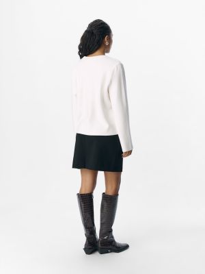 Object naisten neule,  OBJREYNARD SQUARE SLEEVE O-NECK  Cloud Dancer