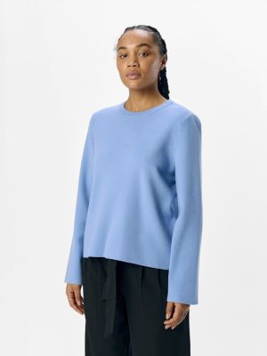 Object naisten neule,  OBJREYNARD SQUARE SLEEVE O-NECK  Cornflower Blue