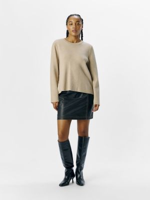 Object naisten neule,  OBJREYNARD SQUARE SLEEVE O-NECK  Humus