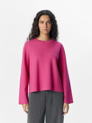 Object naisten neule,  OBJREYNARD SQUARE SLEEVE O-NECK  Raspberry Sorbet