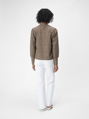 Object naisten paita, K-OBJFEODORA L/S TOP  Vaalea Beige