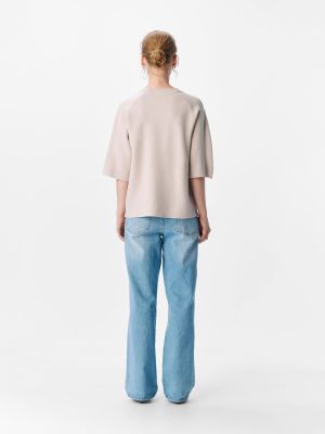 Object naisten pusero, OBJREYNARD 2/4 KNIT PULLOVER  Silver Gray