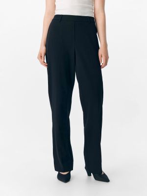 Object naisten suorat housut, OBJLISA MW STRAIGHT PANT Black