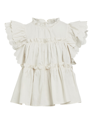 Object naisten toppi, OBJHOPE S/L TOP REP White Sand