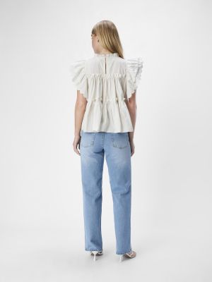 Object naisten toppi, OBJHOPE S/L TOP REP White Sand
