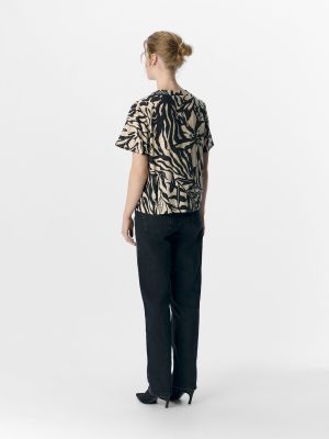 Object naisten toppi, OBJKARINA S/S RE V-NECK TOP Sandshell