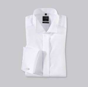 Olymp Miesten Smokkipaita, 0395-65-00 MODERN FIT WHITE WING Valkoinen