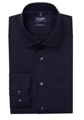 Olymp miesten kauluspaita, 042 LUXOR MODERN FIT SATIN Sininen