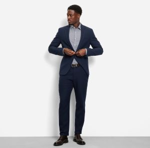 Olymp miesten kauluspaita, 051 LEVEL 5 BODY FIT COTTON PRINT Sininen Kuosi