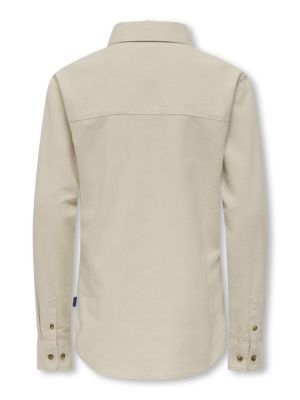 Only and Sons Junior lasten kauluspaita, OSJGUDMUND SLIM SHIRT WVN NOOS Beige