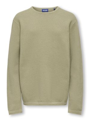 Only and Sons Junior lasten neule, OSJPANTER REG CREW KNIT NOOS Beige